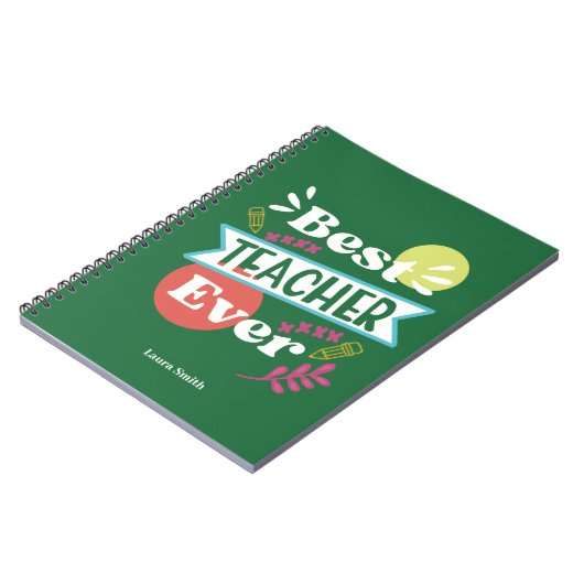 Beste Lehrerin für moderne, handgeschriebene Noteb Notizblock (Linke Seite)