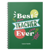 Beste Lehrerin für moderne, handgeschriebene Noteb Notizblock (Vorderseite)