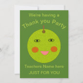 Beste Lehrerin glücklich Apple Custom lädt ein Einladung (Vorderseite)