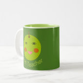 Beste Lehrerin Happy Apple Tasse (Vorderseite Links)