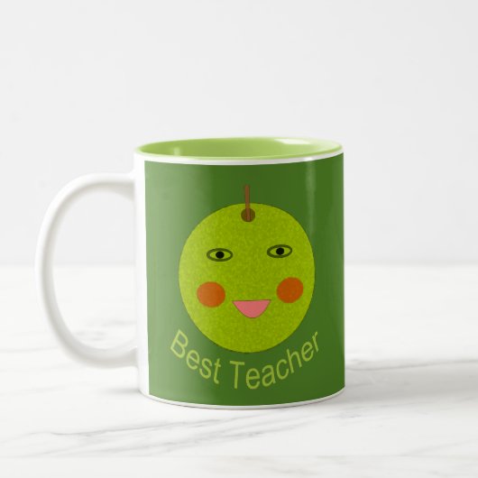 Beste Lehrerin Happy Apple Tasse (Links)