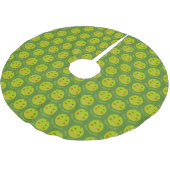 Beste Lehrerin Happy Apple Tree Skirt Polyester Weihnachtsbaumdecke (Schrägansicht)