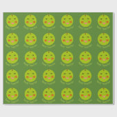Beste Lehrerin Happy Apple Wrapping Paper Geschenkpapier (Flach)