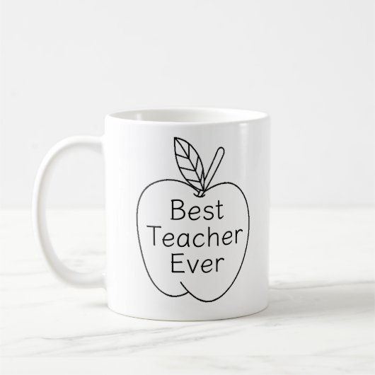 Beste Lehrerin je Apple-Kontur Kaffeetasse (Links)