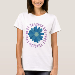 Beste Lehrerin je & Blue Blume T - Shirt