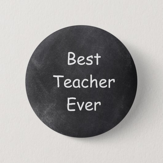 Beste Lehrerin je Chalkboard Design Geschenk Idee Button (Vorderseite)