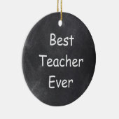 Beste Lehrerin je Chalkboard Design Geschenk Idee Keramik Ornament (Rechts)