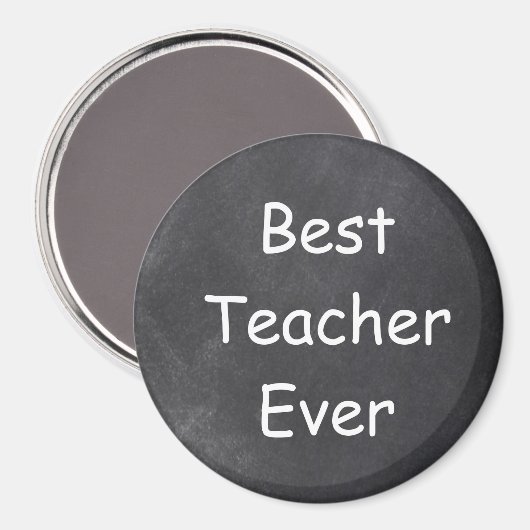Beste Lehrerin je Chalkboard Design Geschenk Idee Magnet (Vorderseite/Rückseite)