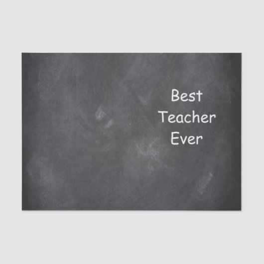Beste Lehrerin je Chalkboard Design Geschenk Idee Seidenpapier (Vorderseite)
