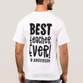 Beste Lehrerin je danken Ihnen Lehrerin modern T-Shirt (Rückseite)