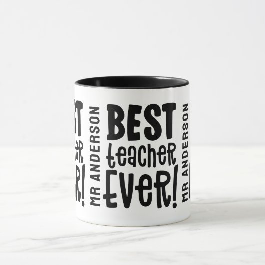 Beste Lehrerin je danken Ihnen Lehrerin modern Tasse (Zentrum)