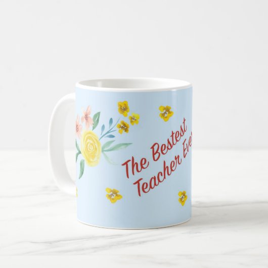Beste Lehrerin je Kaffeetasse (Vorderseite Links)