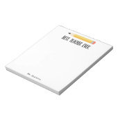 Beste Lehrerin je Lehrerauswertungsschule Notizblock (Rotiert)