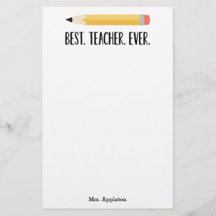 Beste Lehrerin je Lehrerin Briefpapier