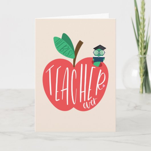 Beste Lehrerin je, Lehrerin Wertschätzung Danke (Vorderseite)