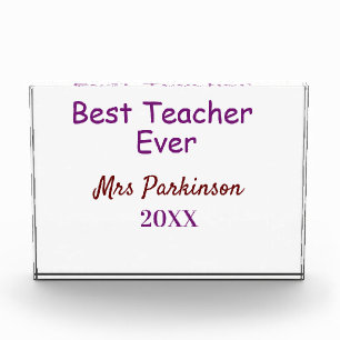 Beste Lehrerin je Name Datum Jahr einfache Schule Fotoblock