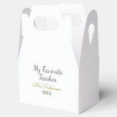 Beste Lehrerin je Name Datum Jahr einfache Schule Geschenkschachtel (Geöffnet)