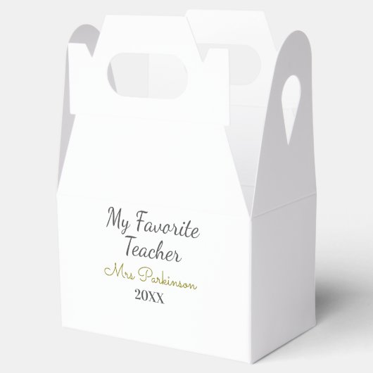 Beste Lehrerin je Name Datum Jahr einfache Schule Geschenkschachtel (Geöffnet)