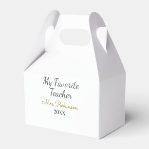 Beste Lehrerin je Name Datum Jahr einfache Schule Geschenkschachtel