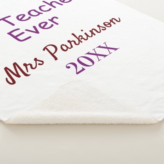 Beste Lehrerin je Name Datum Jahr einfache Schule Sherpadecke (3/4)