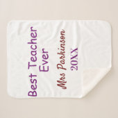 Beste Lehrerin je Name Datum Jahr einfache Schule Sherpadecke (Vorderseite (Horizontal))