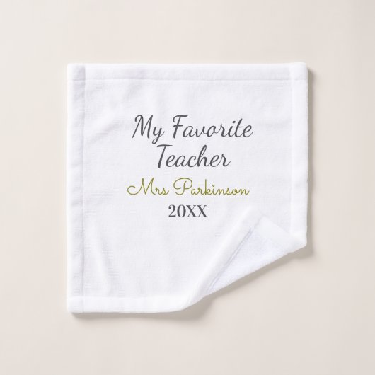 Beste Lehrerin je Name Datum Jahr einfache Schule Waschlappen (Waschlappen)