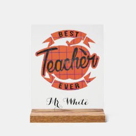 Beste Lehrerin je personalisiert Acrylschild