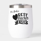 Beste Lehrerin je personalisiert schwarz (Vorderseite)