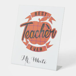 Beste Lehrerin je personalisiert Sockelschild