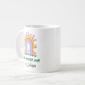 Beste Lehrerin je Rainbow-Tasse Kaffeetasse (Vorderseite Links)