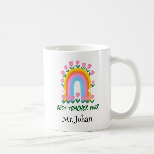 Beste Lehrerin je Rainbow-Tasse Kaffeetasse (Rechts)