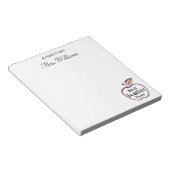 Beste Lehrerin je, RedApple, Lehrerin Wertschätzun Notizblock (angewinkelt)