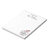 Beste Lehrerin je, RedApple, Lehrerin Wertschätzun Notizblock (Rotiert)