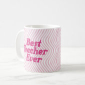 Beste Lehrerin je rosa Tasse (Vorderseite Links)