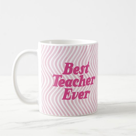 Beste Lehrerin je rosa Tasse (Links)