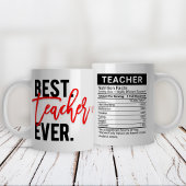 Beste Lehrerin je Rot + Essbare Ernährung Fakten, Jumbo-Tasse
