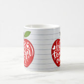Beste Lehrerin je Roter Apple zurück zum Schulleit Kaffeetasse (Mittel)