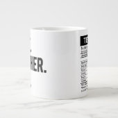 Beste Lehrerin je schwarz + Essbare Ernährung Fakt Jumbo-Tasse (Vorderseite)