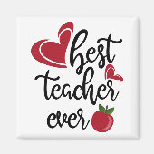 Beste Lehrerin je Typografie Magnet (Vorne)