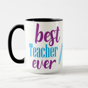 Beste Lehrerin je Typografie Tasse