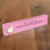 Beste Lehrerin je Vielen Dank Typografie personali Namensplakette (Seite)