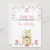Beste Lehrerin je Waldland Hirschgepfropfte Pflanz Dankeskarte (Vorderseite)