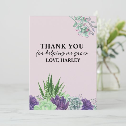 Beste Lehrerin je Wasserfarbenprächtige Dankeskarte (Stehend Vorderseite)