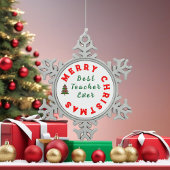 Beste Lehrerin je Weihnachten Vielen Dank für Ihr Button