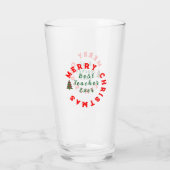 Beste Lehrerin je Weihnachten Vielen Dank für Ihr Glas (Rückseite)