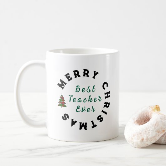Beste Lehrerin je Weihnachten Vielen Dank für Ihr  Kaffeetasse (Mit Donut)