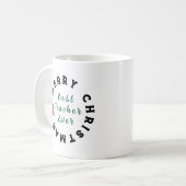 Beste Lehrerin je Weihnachten Vielen Dank für Ihr  Kaffeetasse (Vorderseite Links)