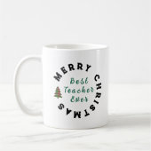 Beste Lehrerin je Weihnachten Vielen Dank für Ihr  Kaffeetasse (Links)