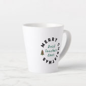 Beste Lehrerin je Weihnachten Vielen Dank für Ihr Milchtasse (Rechte Ecke)