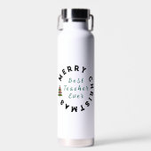 Beste Lehrerin je Weihnachten Vielen Dank für Ihr Trinkflasche (Vorne)